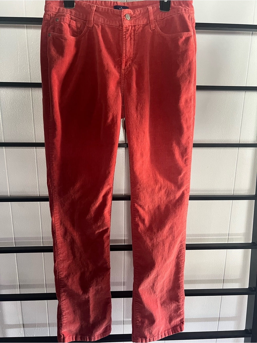 NYDJ, Corduroys, Size 10, Straight, Jeans, Good Used, Burnt Orange Color
